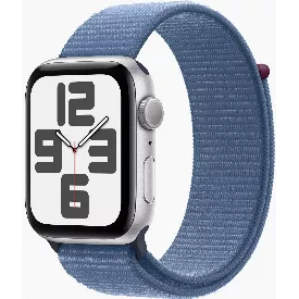Смарт-часы Apple Watch Nike SE GPS 44 мм, Sport Loop, серебристый/синий